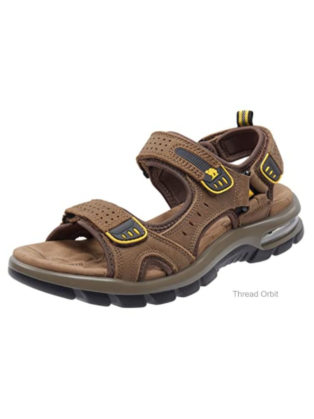 Men's Leather Sandals Hiking Walking Beach Waterproof Air Cushion Athletic